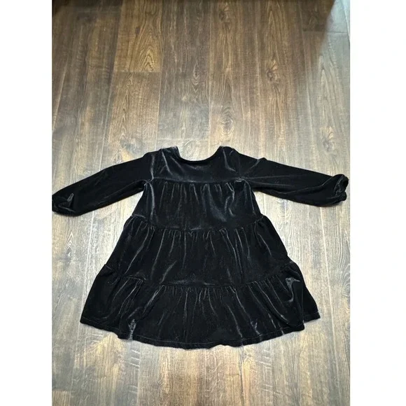 Polo Ralph Lauren Velvet Dress Long Sleeve Black Party Holiday Classic Size 3/3T - Picture 3 of 7